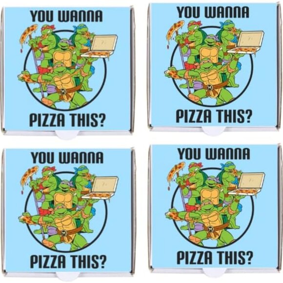 Mini Custom Birtday Party Pizza Boxes,(10 Pack) (5" Length x 5" Width x 1.5" - Picture 2 of 4